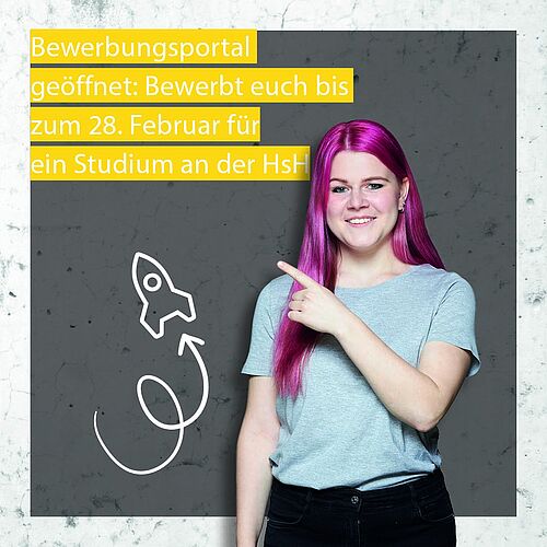 📌Für Studiengänge ohne Zulassungsbeschränkung kannst du dich über unser Bewerbungsportal bis zum 28. Februar bewerben. 
...